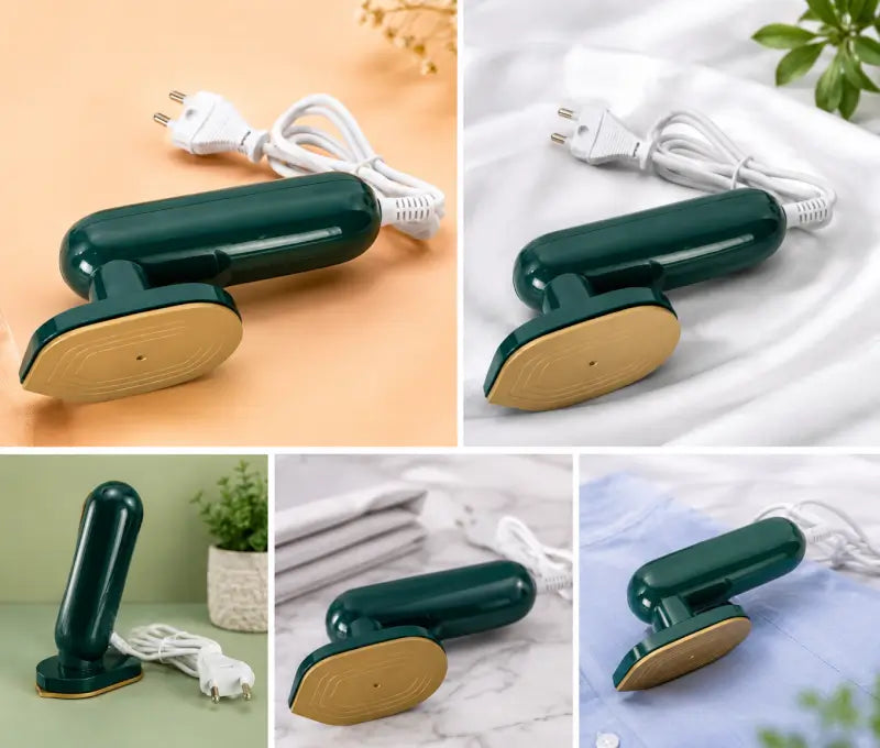 Mini Electric Steam Iron – Portable Travel Iron with Non-Stick Soleplate, Spray & Steam Function