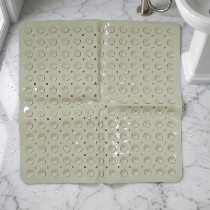 Anti-Slip Bath Mat with Suction Cups (1 Pc, 53x53 Cm)