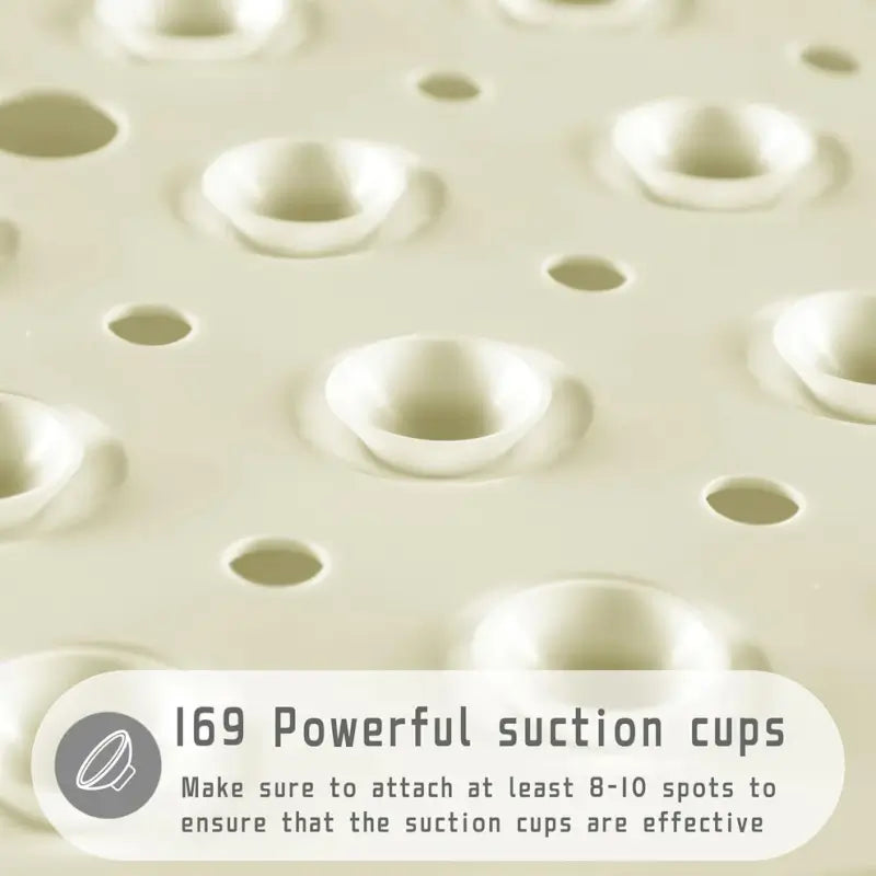 Anti-Slip Bath Mat with Suction Cups (1 Pc, 53x53 Cm)
