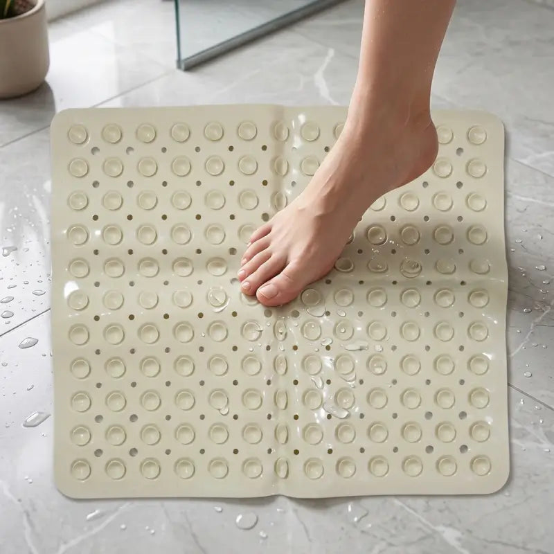 Anti-Slip Bath Mat with Suction Cups (1 Pc, 53x53 Cm)